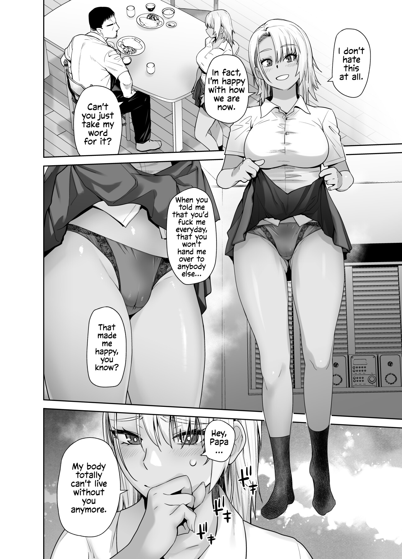 Hentai Manga Comic-Gyaru Daughter Has Passionate Sex With Her Dad 3-Read-7